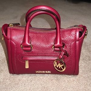 Michael Kors Carine Extra Small Top Zip Pebbled Leather Satchel